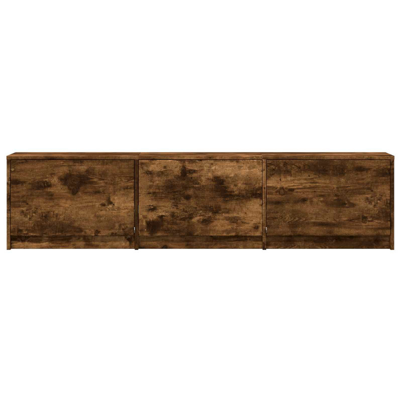 Szafka RTV z LED z LED z szufladą Dąb Wędzony 165 x 34 x 40 cm