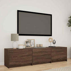 Szafka RTV z LED z LED z szufladą Dąb brązowy 165 x 34 x 40 cm