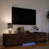 Szafka RTV z LED z LED z szufladą Dąb brązowy 165 x 34 x 40 cm