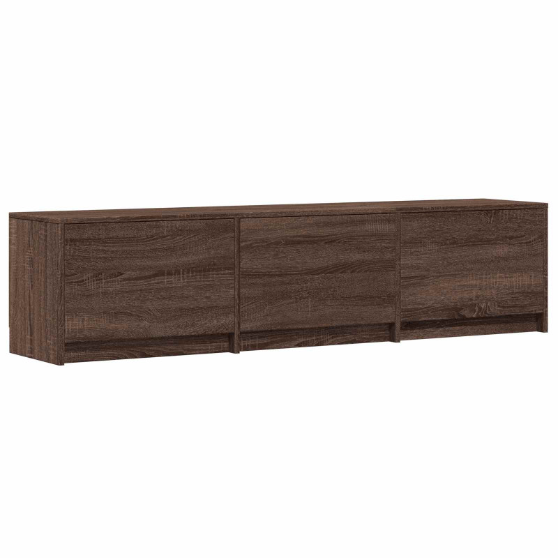 Szafka RTV z LED z LED z szufladą Dąb brązowy 165 x 34 x 40 cm