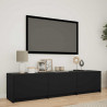 Szafka RTV z LED Czarny 165 x 34 x 40 cm Drewno inżynieryjne