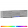 Szafka RTV z LED z LED z szufladą Szary Sonoma 165 x 34 x 40 cm