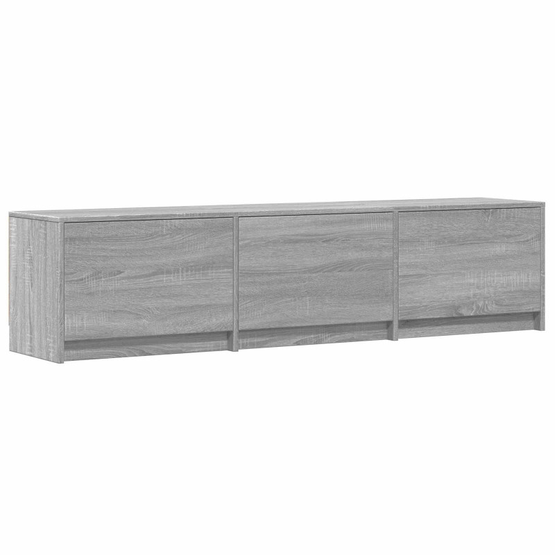 Szafka RTV z LED z LED z szufladą Szary Sonoma 165 x 34 x 40 cm