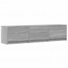 Szafka RTV z LED z LED z szufladą Szary Sonoma 165 x 34 x 40 cm