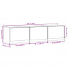 Szafka RTV z LED z LED z szufladą Szary Sonoma 165 x 34 x 40 cm