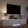 Szafka RTV z LED Biały 165 x 34 x 40 cm Drewno inżynieryjne