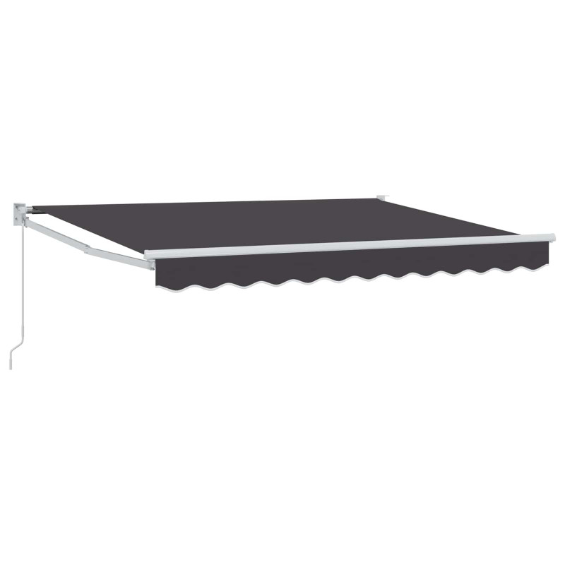 Markiza wysuwana antracytowy 3 x 2 m 100% Poliester i Aluminium