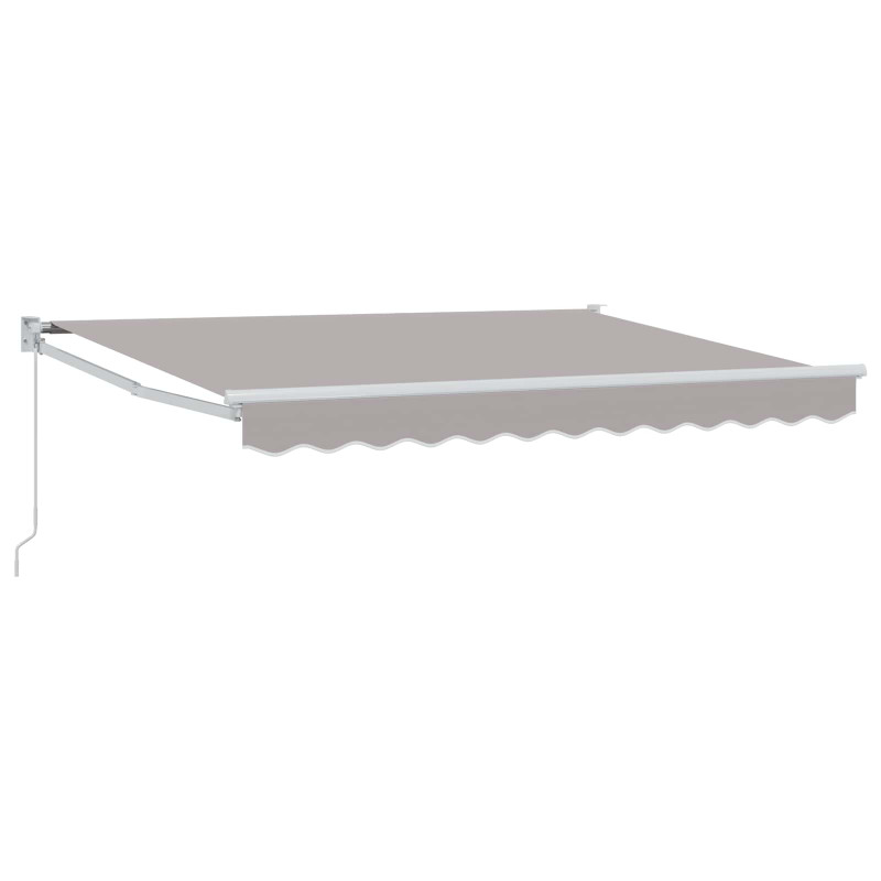 Markiza wysuwana jasnoszary 3 x 2 m 100% Poliester i Aluminium