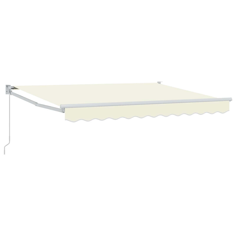 Markiza wysuwana kremowy 3,5 x 2 m 100% Poliester i Aluminium