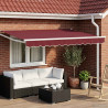 Markiza wysuwana bordowy 3,5 x 2 m 100% Poliester i Aluminium