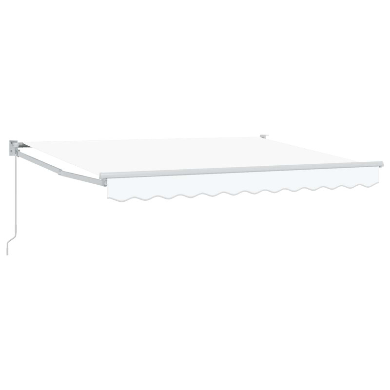 Markiza wysuwana Biały 3,5 x 2 m 100% Poliester i Aluminium
