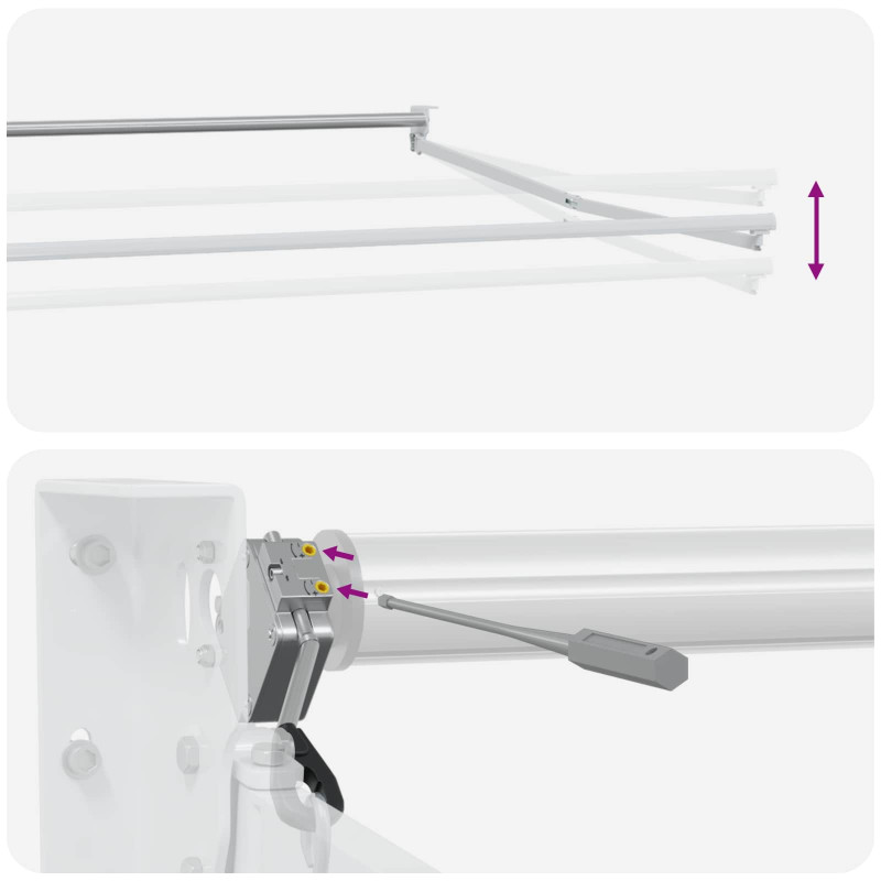 Elektryczna Rozkładana Markiza Zielony i Żółty 3,5 x 2 m
