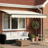 Markiza wysuwana kremowy 2,5 x 2 m 100% Poliester i Aluminium