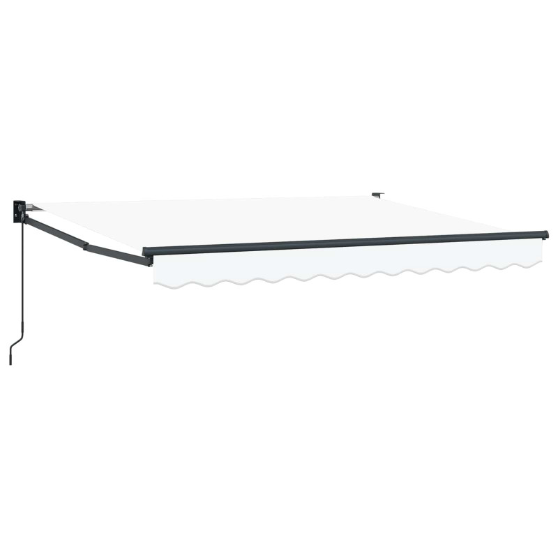 Markiza wysuwana Biały 2,5 x 2 m 100% Poliester i Aluminium