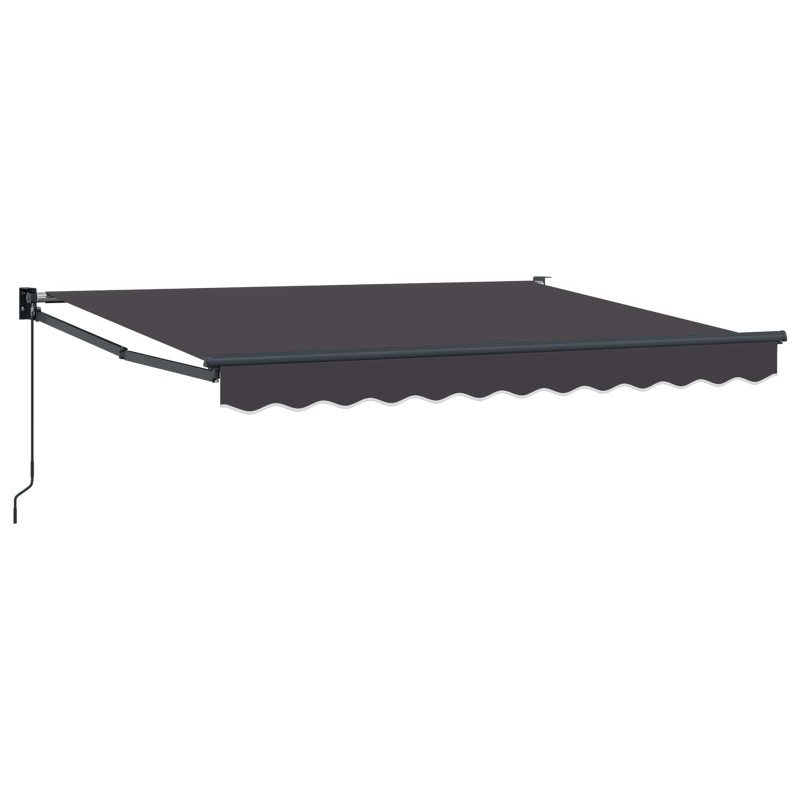 Markiza wysuwana antracytowy 3 x 2 m 100% Poliester i Aluminium