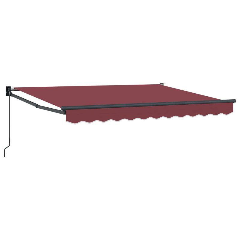 Markiza wysuwana bordowy 3 x 2 m 100% Poliester i Aluminium