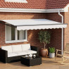 Markiza wysuwana Biały 3 x 2 m 100% Poliester i Aluminium