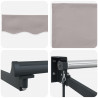 Markiza wysuwana jasnoszary 3 x 2 m 100% Poliester i Aluminium
