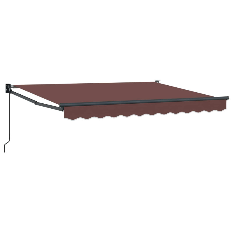Markiza wysuwana brązowy 3,5 x 2 m 100% Poliester i Aluminium
