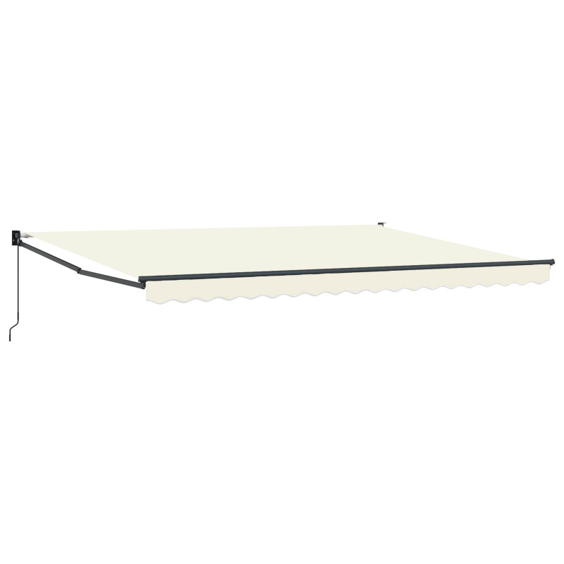 Markiza wysuwana kremowy 4 x 2 m 100% Poliester i Aluminium