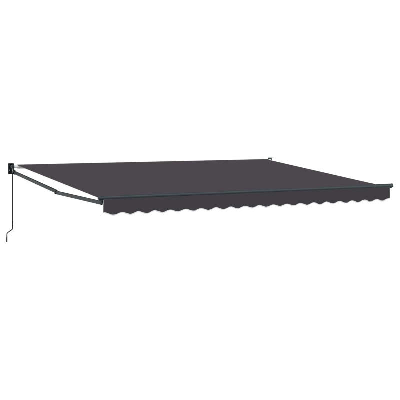 Markiza wysuwana antracytowy 4 x 2 m 100% Poliester i Aluminium