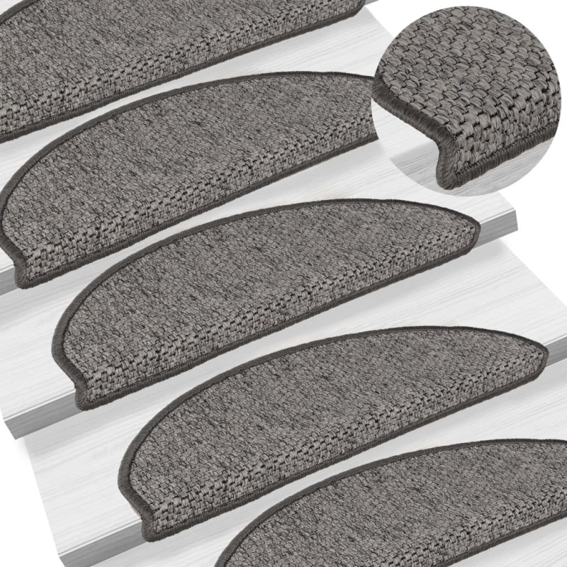 Samoprzylepne nakładki na schody 15 szt. 65x21x4 cm brązowy beż