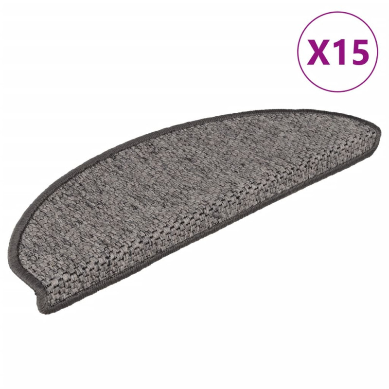Samoprzylepne nakładki na schody 15 szt. 65x21x4 cm brązowy beż