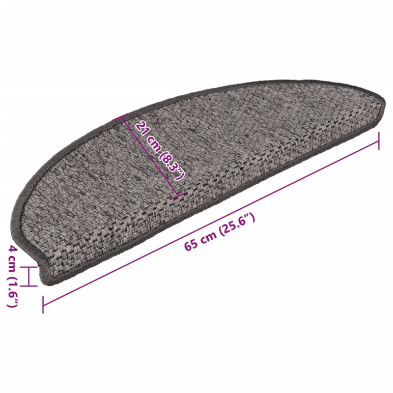 Samoprzylepne nakładki na schody 15 szt. 65x21x4 cm brązowy beż