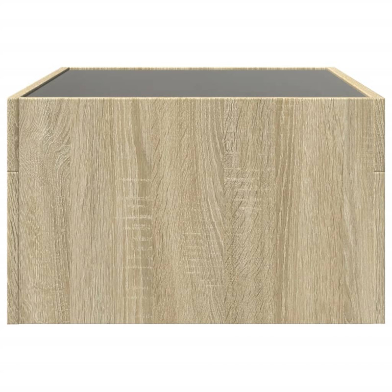 Stolik kawowy z LED Infinity, dąb sonoma, 70x50x30 cm