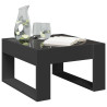 Stolik kawowy z LED Infinity, czarny, 50x53x30 cm