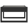 Stolik kawowy z LED Infinity, czarny, 50x53x30 cm