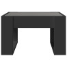 Stolik kawowy z LED Infinity, czarny, 50x53x30 cm