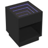 Stolik kawowy z LED Infinity, czarny, 40x40x50 cm