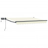 Markiza ręczna z LEDami Kremowy i antracytowy 3 x 2,5 m