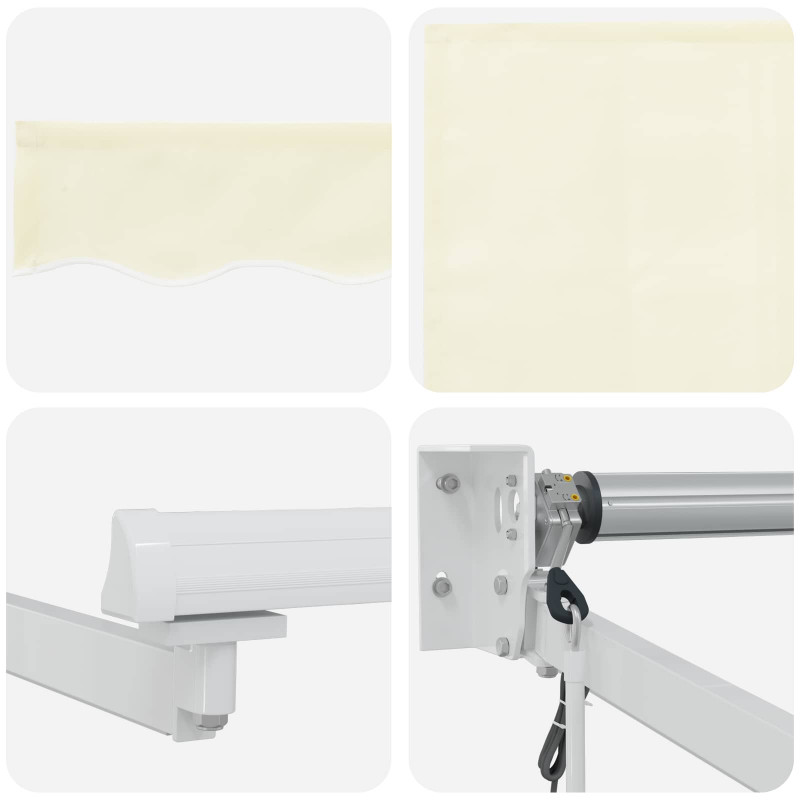 Elektryczna Rozkładana Markiza Kremowy 3 x 2 m