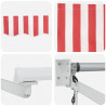 Elektryczna Rozkładana Markiza Czerwony i Biały 4,5 × 3 m
