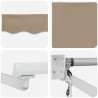 Elektryczna Rozkładana Markiza Beżowy 4,5 × 3 m