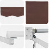 Elektryczna Rozkładana Markiza Brązowy 5 x 3 m