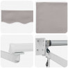 Elektryczna Rozkładana Markiza Jasnoszary 5 x 3 m