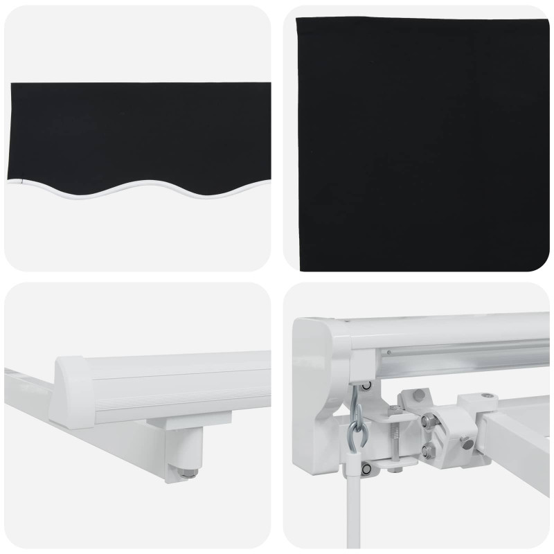 Ręczna markiza zwijana Czarny 3,5 x 2,5 m