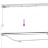 Ręczna markiza zwijana Niebieski i biały 4 × 3,5 m
