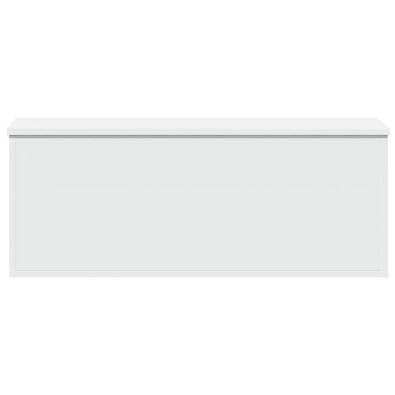 Skrzynia, biała, 90x35x35 cm, materiał drewnopochodny