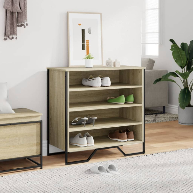 Szafka na buty, dąb sonoma, 80x38x78cm, materiał drewnopochodny