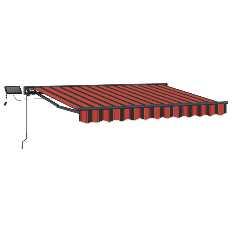 Ręczny ramowy zewnętrzny markizowy z LED 3 x 2 m