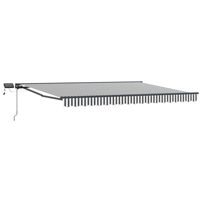 Ręczny ramowy zewnętrzny markizowy z LED 4 x 2 m