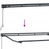 Ręczny ramowy zewnętrzny markizowy z LED 4 × 3,5 m