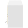Szafka TV z LED, biała, 180x34x50 cm, materiał drewnopochodny