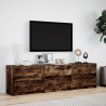 Szafka pod TV z LED, przydymiony dąb, 180x34x50 cm