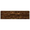 Szafka pod TV z LED, przydymiony dąb, 180x34x50 cm