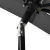 3-poziomowy parasol na aluminiowym słupku, antracytowy, 2x2 m